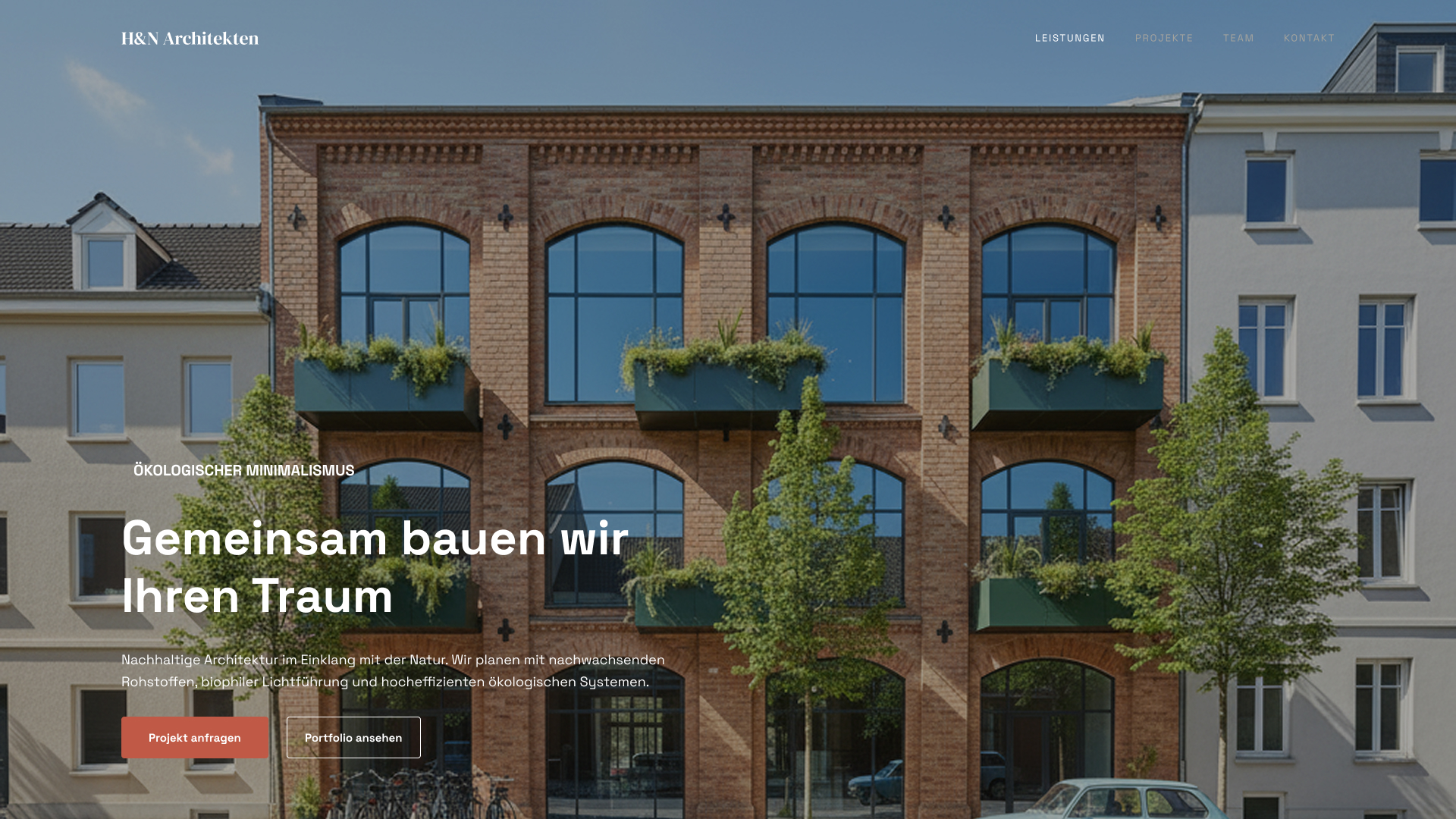 Projekt 1 – Desktop Ansicht