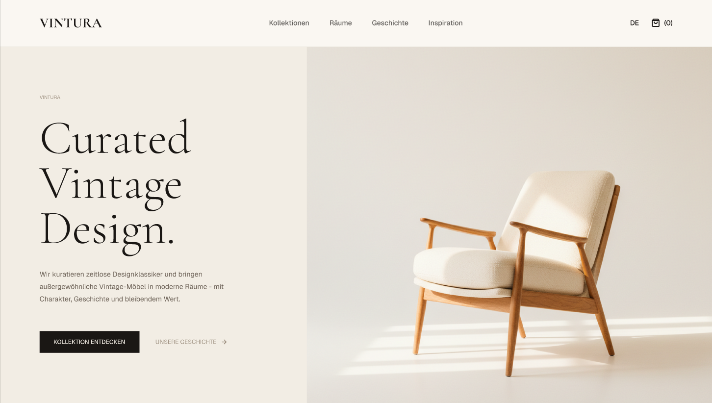 Projekt 1 – Desktop Ansicht